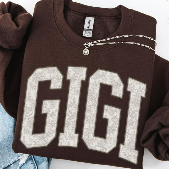 Gigi Sweatshirt, Gigi Crewneck, Floral Gigi Shirt, Toile Gigi Shirt, New Gigi Shirt, Pregnancy Announcement Gift, Mothers Day Gift,Gigi Gift TSHIRT All Size S-5XL