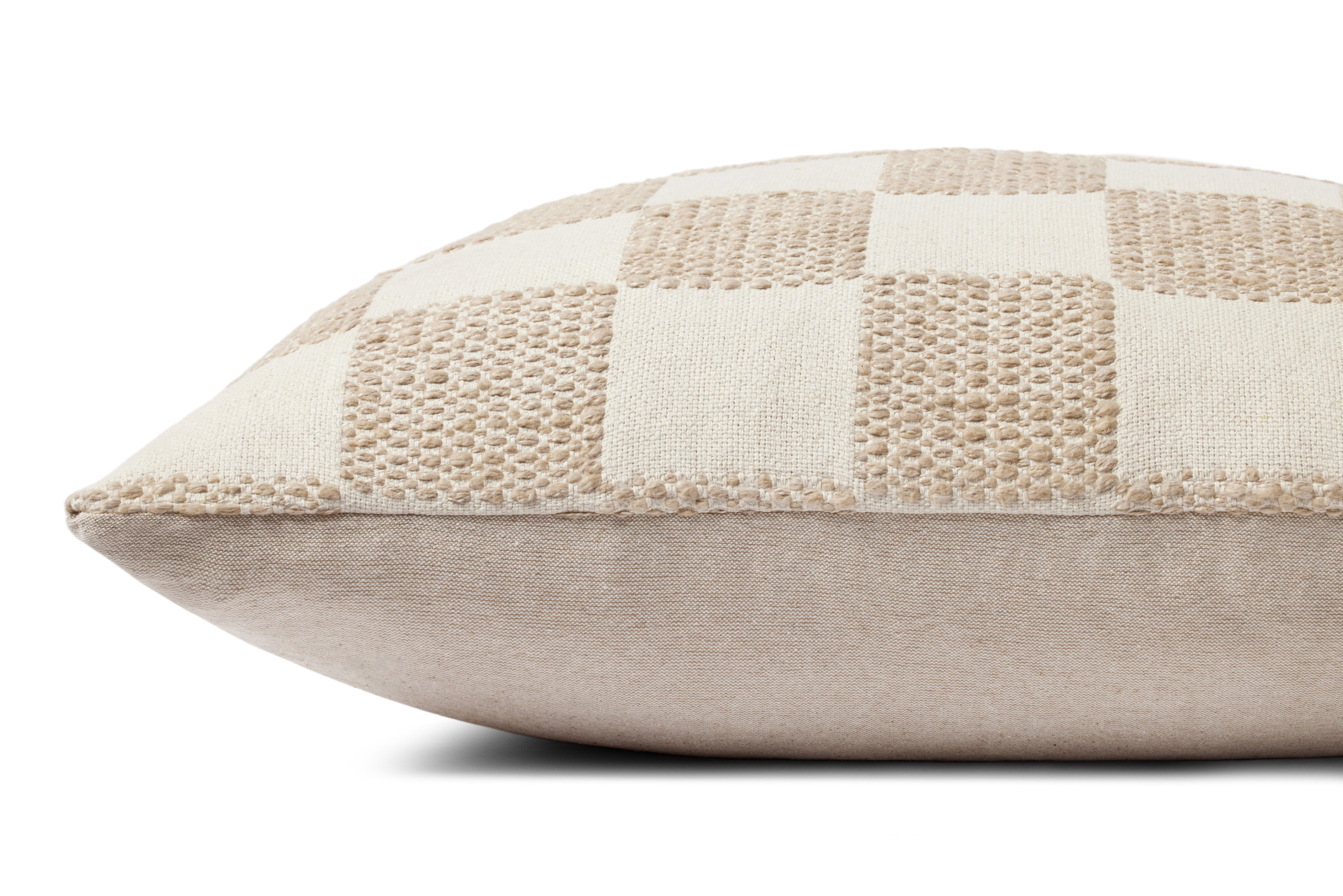 Loloi PLL0123 Beige 22'' x 22'' Decorative Pillow