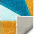 thumbnail image 3 of Well Woven Walker Blue Triangle Boxes Thick Soft Plush 3D Textured Shag Area Rug, 3 of 6