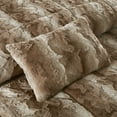 thumbnail image 4 of Madison Park Zuri 4PC Faux Fur Comforter Set, Full/Queen - Tan, Adult, All-Season, 4 of 5