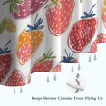 thumbnail image 6 of Colorful Strawberry Plants Fruit Leaf Shower Curtain 36"x72" ,Bathroom Decorative Shower Curtains Set with 12 Hooks,Modern Waterproof Washable Shower Curtain, 6 of 6