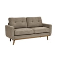 thumbnail image 4 of 67.7''Mid-Century Modern Sofa Couch, Upholstered Tufted Loveseat Sofa with Solid Wood Legs, 2 Seat Small Couch with Thick Padded Cushions Comfy Couches for Small Spaces Bedroom Living Room, Camel, 4 of 7