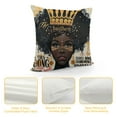 thumbnail image 4 of ARISTURING  African Throw Pillow Cover Black Girl Pillow Case Decorative American Women Cushion Covers Afro Square Pillowcase for Sofa Bedroom Decor, 4 of 5