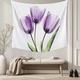 thumbnail image 5 of Purple Tulip Tapestry for Bedroom Wall Hanging Tapestry, Aesthetic&nbsp;Pastoral Flower Floral Spring Ceiling Backdrop Tapestries Poster Blanket Wall Decor for Teens Room Living Room Dorm 59" x 79", 5 of 8