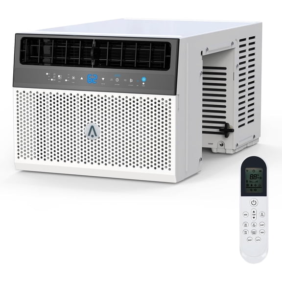 8000 BTU u-Shaped Window Air Conditioner, Cools 350 Sq ft, Ultra Quiet with Open Window Flexibility, Remote Control, Ideal for Bedroom & Living Room