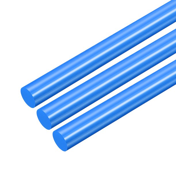 (POM)Plastic Round Rod,Polyoxymethylene Rods,10mm Dia Blue Engineering