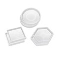 thumbnail image 1 of de resina para posavasos de 6 uds., de fundición de epoxi hexagonales cuadrados redondos, manualidades DIY, posavasos de , molde de Zulema Molde de posavasos de silicona, 1 of 8