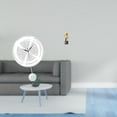 thumbnail image 2 of Reloj de pared acrílico con números arábigos y estatua de resina abstracta para cocina, estudio, granja, oficina., 2 of 8