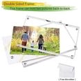 thumbnail image 3 of shiyou-6x8 Inches Acrylic Picture Frame, Double Sided Clear Frameless Photo Frame with Magnetic Desktop Transparent, 3 of 4