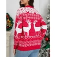 thumbnail image 6 of Yesfashion Womens Christmas Casual Lightweight Long Sleeve Open Front Cardigan Sweaters, 6 of 8