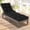 Black, variant on 72 x 22 x 4 inch outdoor lounge chair mat, thickened tufted carpet, with 4 safety straps, oil-resistant and weather-resistant, suitable for indoor and outdoor patios and poolside.