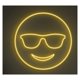 thumbnail image 1 of Letrero De Neón LED Con Gafas Sol Y Cara Sonriente, Emoji Feliz, Decoración Pared Para Habitación Infantil, Dormitorio, Guardería 40cm, 1 of 2
