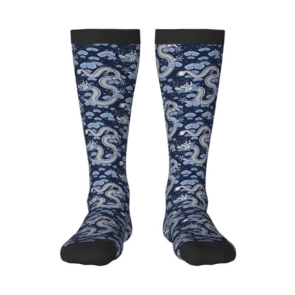 Balery Dragon Printed Novelty Socks Men's Women's Crew Socks Sports Socks Knee High Socks Cotton Socks Quirky and Cool Socks