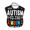 thumbnail image 2 of Hirioo I Love With Autism To The Moon And Back for Baby Waterproof Pocket Bib Adjustable Closed for Babies Toddlers with Large Pocket 6-24Months, 2 of 8