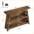 thumbnail image 2 of Solid Wood Console Table, 47.24" Farmhouse Entryway Table with Storage Shelves, 3-Tier Sofa Table Behind the Couch for Hallway, Living Room, Foyer, Entrance, 2 of 7
