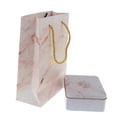 thumbnail image 1 of simhoa Ensemble de 2 Sacs Fourre-Tout en Métal Marbre et Poignée Cadeaux de Fête de Mariage, 1 of 6