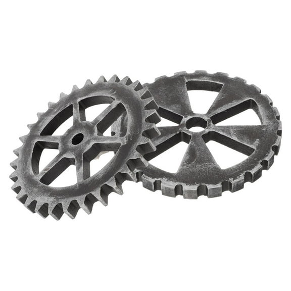 MLINS 2pcs Vintage Wall Art Large Gear Decorations Hanging Gear Sculptures