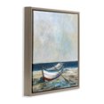 thumbnail image 2 of Stupell Industries Coastal Boat & Oar on Shore Brown Floating Frame Canvas Art, 18 x 18, by Sally Swatland, 2 of 7
