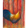 thumbnail image 2 of Wickstrom, Martin 15x18 Gold Ornate Wood Framed with Double Matting Museum Art Print Titled - Mr. Rooster, 2 of 4