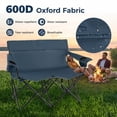 thumbnail image 4 of Biotree 2-Person Folding Outdoor Loveseat Camp Chair with Cup Holders Portable Double Camping Chair with Carry Bag, Gray, 4 of 11