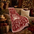 thumbnail image 3 of Festive Christmas Snowmen Evergreen Trees Holiday, Festive Holiday Scene, Warm Flannel Blanket for Living Room and Family Room, Art Lovers Christmas Gift, Festive Home Decor, 3 of 9