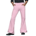 thumbnail image 1 of Zszcpp Men Work Pants Solid Daily Life Vintage Wide Leg Simple Style Carnival Disco Flared Trousers Casual Trouser, 1 of 5
