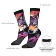 thumbnail image 4 of Rocae Colorful Wolf Head A for Adult Socks Casual Athletic Stretchy Loose Socks for Women Men Non-Slip Middle Tube Socks, 4 of 6
