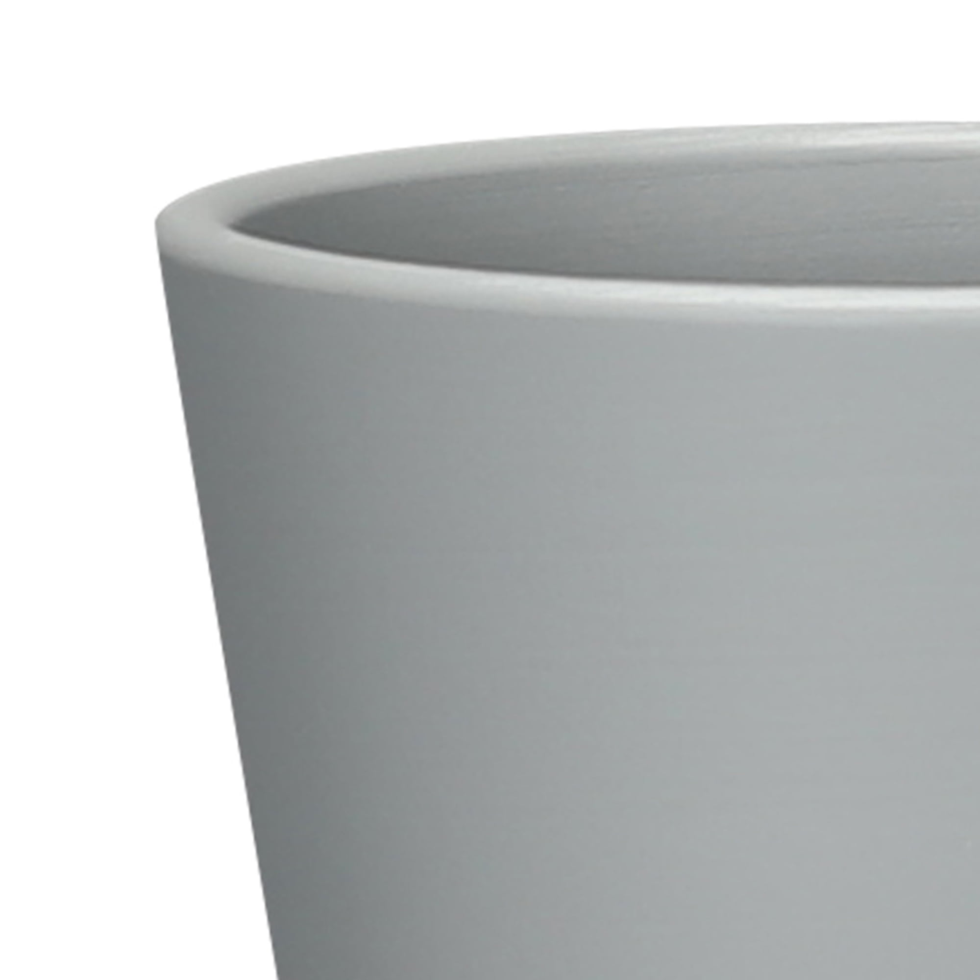 (1 pack) Mainstays Recycled Resin Planter Attached Saucer, Gray, 4in x 4in x 4.5in