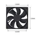 thumbnail image 2 of Ventilador 12025, ventilador con cubierta de computadora silencioso y fuerte, ventilador de refrigeración de 12V CC para caja de computadora, conector de 2 pines, 2 of 7