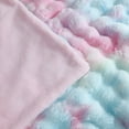 thumbnail image 7 of URBONUR Tie Dye Pink Faux Rabbit Fur Throw Blanket for Girls Women Warm Cozy Plush Fluffy Bubble Bed Throw Blankets Luxury Fuzzy Winter Blanket for Couch Sofa Bed 51×63 Inches, 7 of 7