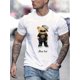 thumbnail image 1 of Camiseta con estampado de oso para hombre, cómoda y casual, para verano., 1 of 6