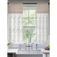 thumbnail image 2 of Beige Floral Sheer Curtains 63 Inch Length 2 Panels Set, Spring Summer Botanical Flowers Voile Window Treatment Rod Pocket Curtains Sheers Drapes for Bedroom/Living Room/Kitchen 52x"63"x2, 2 of 7