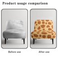 thumbnail image 6 of HELLHERO Stretch Elastic Bottom Armless Accent Chair Cover Non Slip Easy to Install Armless Accent Chair Protector for Study, Giraffe Print, 6 of 8