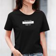 thumbnail image 2 of Gibobby Playera Manga Corta para Mujer Mujeres Casual Letras Impresión Diaria Camisas Cuello Redondo Manga Corta Camiseta Suelta Tee Tops Túnica Blusa(Negro,XL), 2 of 5