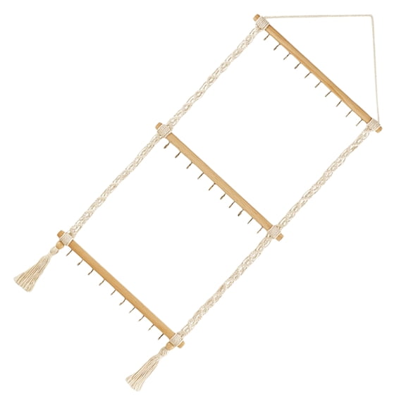 CIMAXIC Wall Hanging Beige Metal Hair Bow Display Shelf for Accessories