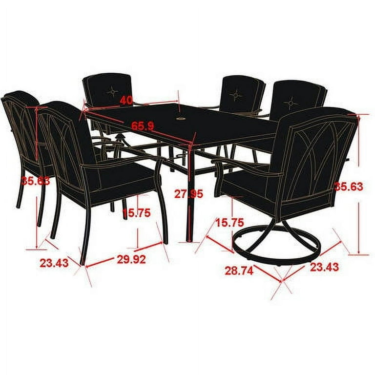 Belden park 7 piece dining set discount