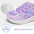 thumbnail image 5 of EUXTERPA Girls Sneakers Kids Lightweight Running Shoes Children Casual Lace-up Walking Sports Tennis Shoes, Purple, Size 13, 5 of 8