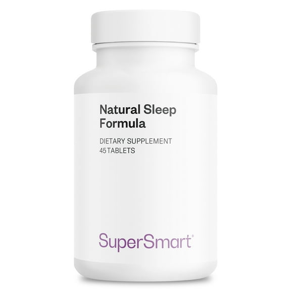 SuperSmart - Natural Sleep Aid Formula - with Valerian Root, L-tryptophan & Rhodiola Rosea - Natural Sleeping Pills | Non-GMO & Gluten Free - 45 Tablets