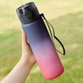 thumbnail image 4 of Large Capacity Outdoor Sports Water Bottle | 28oz Gradient Color Plastic Tumbler with Leak-Proof Locking Lid & Built-in Tea Filter | Portable BPA-Free Cup for Gym, Office & Travel, 4 of 6