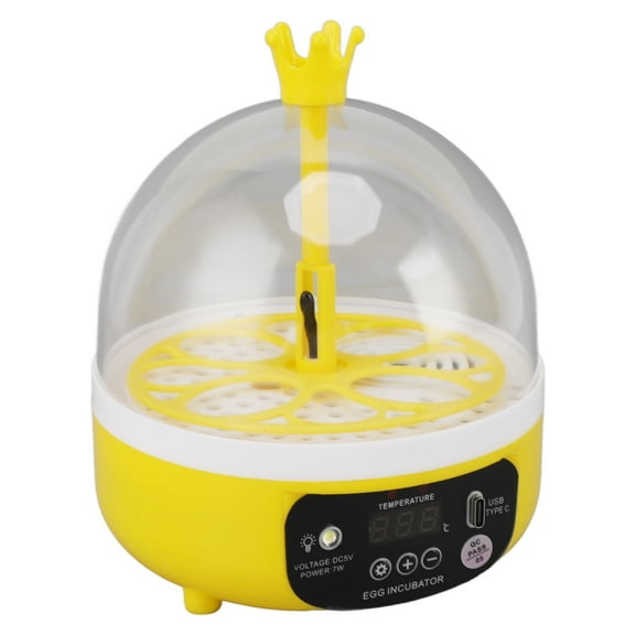 Mini Egg Incubator for Home, Automatic Temperature Humidity Control 4 Eggs Candler Poultry Hatching Machine for Chickens Ducks Pigeons (Manual Turning)