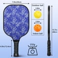 thumbnail image 3 of Pickleball Paddles Set,Pioneer Flower Floral Print Pattern Fiberglass Surface Pickleball Racket Set with 2 Indoor Outdoor Pickleball Balls and Pickleball Bag,Pickle-ball Equipment, 3 of 6