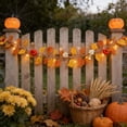thumbnail image 6 of Dongrere Artificial Fall Leaf Garland with Pumpkin Berry, Autumn Thanksgiving Vine Decor for Halloween Party Home, 39 Inch, 6 of 7