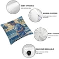 thumbnail image 4 of BANET  Modern Throw Pillow Cushion Cover, Pacific Waves Surf Camp and Hawaii Logo Motif Effects Design, Decorative Square Accent Pillow Case 24x24in, 4 of 5