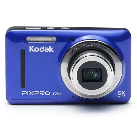 KODAK PIXPRO FZ53 Compact Digital Camera - 16MP 5X Optical Zoom HD 720p Video (Blue)