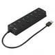 thumbnail image 5 of Concentrador USB 3.0 de 7 puertos, 5 GB/seg. de alta velocidad con interruptor de llave, adaptador de corriente, concentrador USB para PC (negro), 5 of 10
