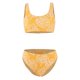 thumbnail image 1 of Gibobby Conjunto de Bikini 2023 ropa Slip Sexy sin costuras triángulo 2 piezas con hendidura playa traje de baño Bikini Tankini conjuntos para dama conju(Amarillo,G), 1 of 5