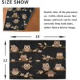 thumbnail image 2 of ICHUDAN Cute Brown Cartoon Owls Placemats Set of 4 Heat Resistant Stain Resistant Polyester Table Place Mat Anti-Skid Washable Table Mats for Dining Kitchen Table Decor, 2 of 9