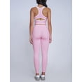 thumbnail image 2 of IBTOM CASTLE Womens Color Block Workout Sets Racerback Tank Top High Waist Leggings Gym Set Yoga Pilates Outfits Pink, 2 of 7