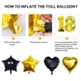 thumbnail image 3 of 18th Birthday Decorations, Black Gold Party Decorations Supplies Balloon Garland Arch Kit with Happy Birthday Banner Tassels Confetti Balloon Number 18 Birthday Anniversary, 3 of 7