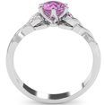 thumbnail image 3 of Celtic Trinity Knot Lab-Created Pink Sapphire Engagement Ring In 14k White Gold, 3 of 6